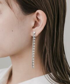 SMELLY / スメリー ピアス・イヤリング | ビジューパールロングチェーンイヤリング