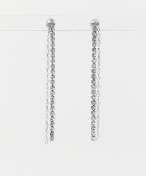 SMELLY / スメリー ピアス・イヤリング | ビジューパールロングチェーンイヤリング | 詳細5