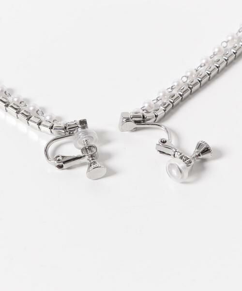 SMELLY / スメリー ピアス・イヤリング | ビジューパールロングチェーンイヤリング | 詳細6