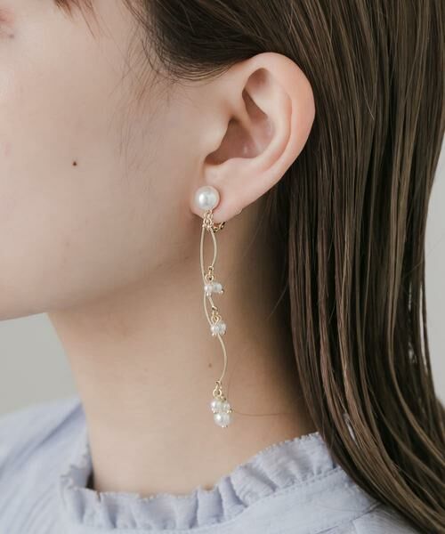 SMELLY / スメリー ピアス・イヤリング | ウェーブパールシャワーイヤリング | 詳細1