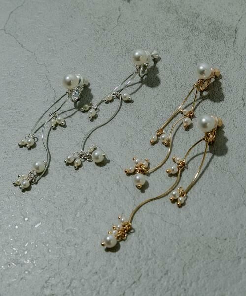 SMELLY / スメリー ピアス・イヤリング | ウェーブパールシャワーイヤリング | 詳細10