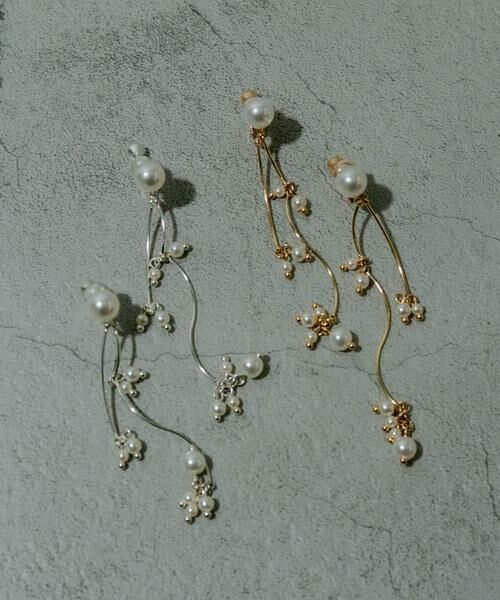 SMELLY / スメリー ピアス・イヤリング | ウェーブパールシャワーイヤリング | 詳細11