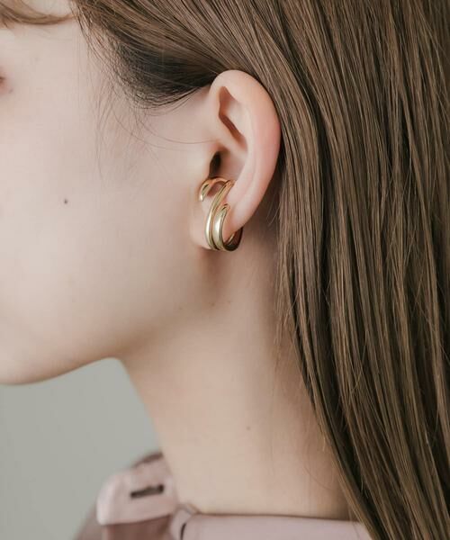 SMELLY / スメリー ピアス・イヤリング | ステンレストリプルラインイヤカフ | 詳細3