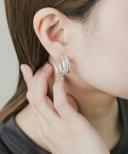 SMELLY / スメリー ピアス・イヤリング | ダブルラインフープイヤリング | 詳細2