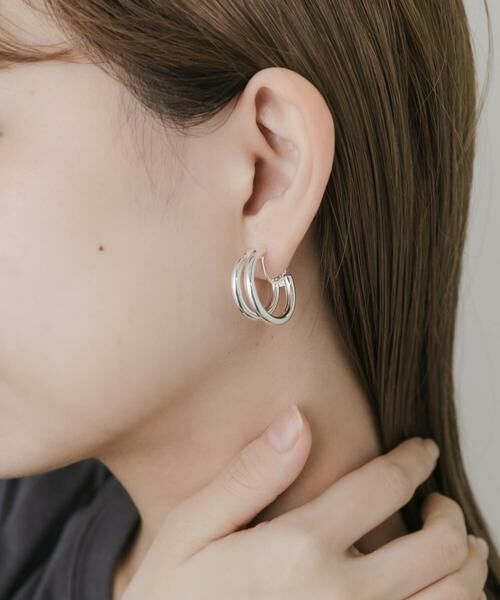 SMELLY / スメリー ピアス・イヤリング | ダブルラインフープイヤリング | 詳細3