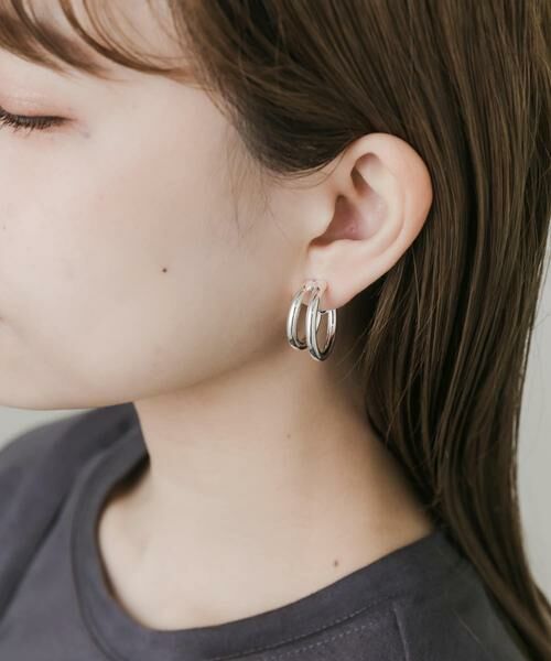 SMELLY / スメリー ピアス・イヤリング | ダブルラインフープイヤリング | 詳細4