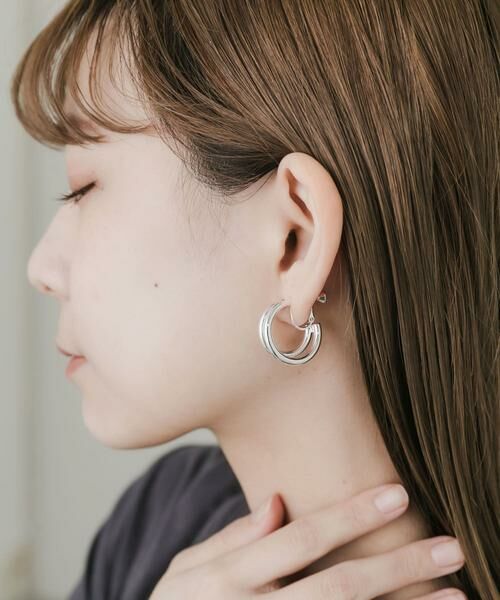 SMELLY / スメリー ピアス・イヤリング | ダブルラインフープイヤリング | 詳細5