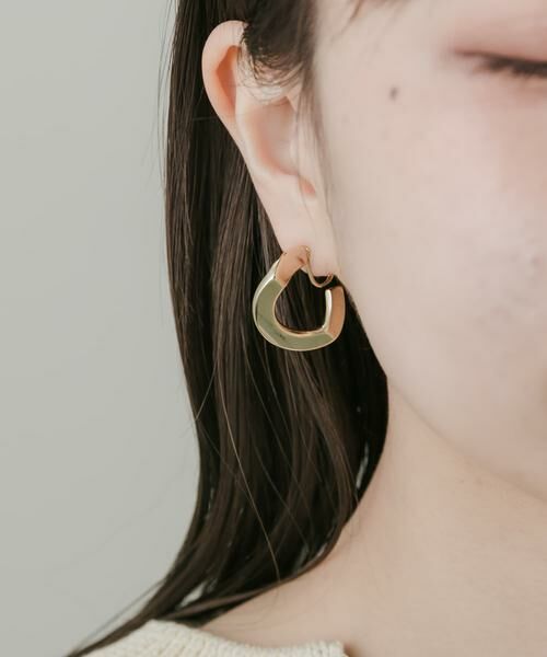 SMELLY / スメリー ピアス・イヤリング | プレートデザインフープイヤリング | 詳細4