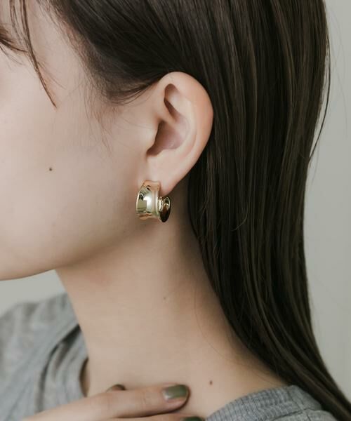 SMELLY / スメリー ピアス・イヤリング | メタルワイドフープイヤリング | 詳細2