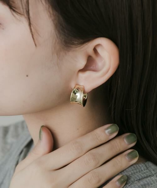 SMELLY / スメリー ピアス・イヤリング | メタルワイドフープイヤリング | 詳細3