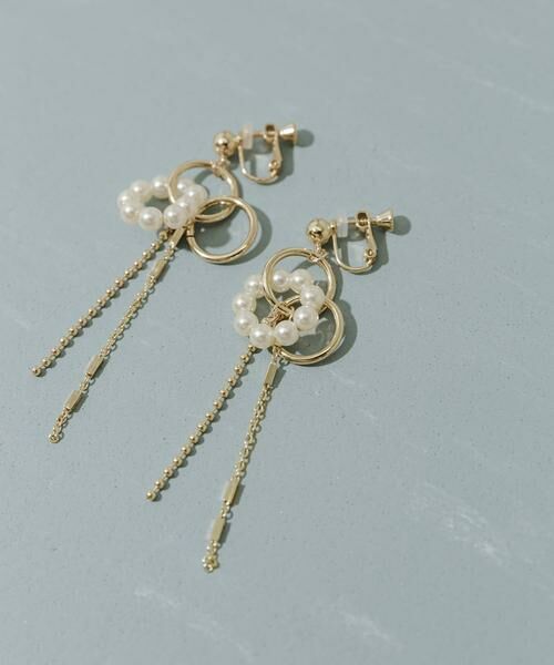 SMELLY / スメリー ピアス・イヤリング | パールリングチェーンイヤリング | 詳細1