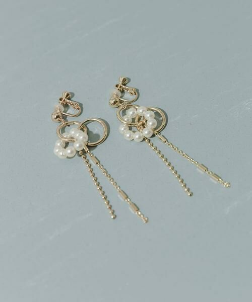 SMELLY / スメリー ピアス・イヤリング | パールリングチェーンイヤリング | 詳細2