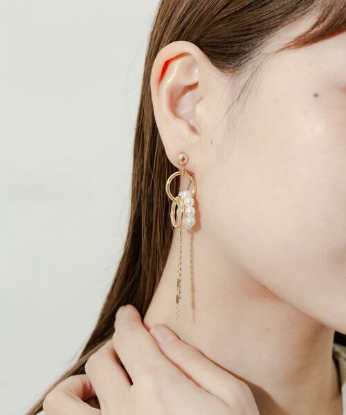 SMELLY / スメリー ピアス・イヤリング | パールリングチェーンイヤリング | 詳細4