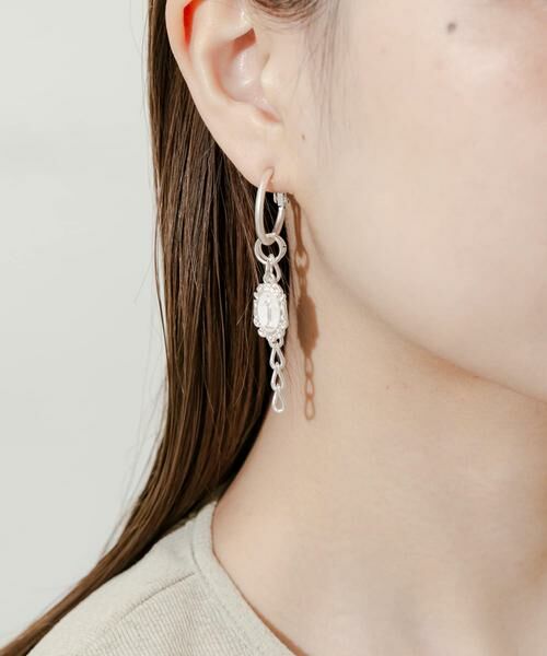 SMELLY / スメリー ピアス・イヤリング | アシメハートチェーンイヤリング | 詳細5