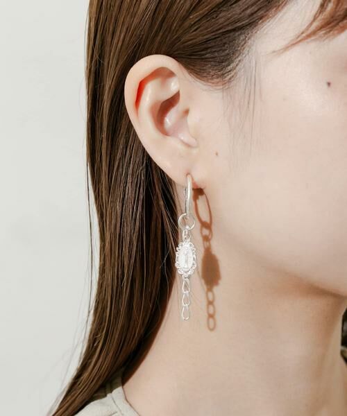 SMELLY / スメリー ピアス・イヤリング | アシメハートチェーンイヤリング | 詳細6