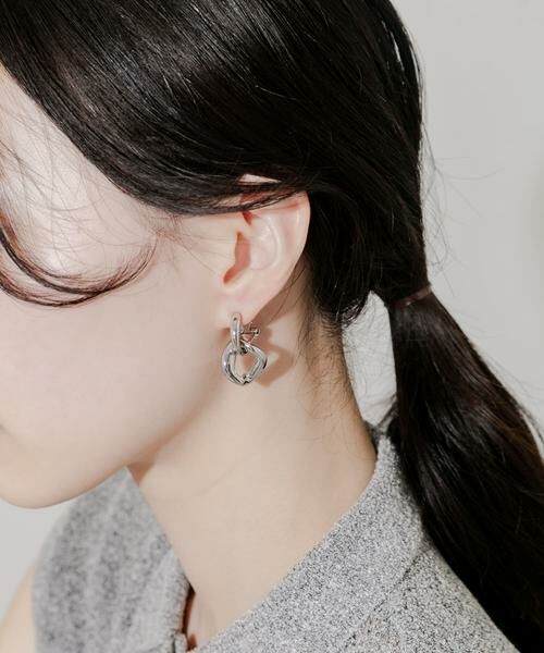 SMELLY / スメリー ピアス・イヤリング | メタルニュアンスオーバルイヤリング | 詳細3