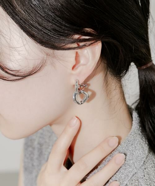 SMELLY / スメリー ピアス・イヤリング | メタルニュアンスオーバルイヤリング | 詳細5