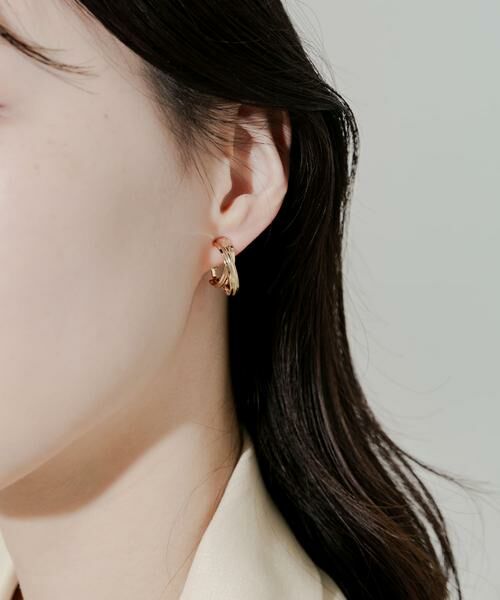 SMELLY / スメリー ピアス・イヤリング | メタルクロスフープイヤリング | 詳細3