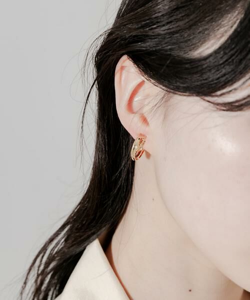 SMELLY / スメリー ピアス・イヤリング | メタルクロスフープイヤリング | 詳細4