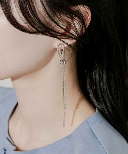 SMELLY / スメリー ピアス・イヤリング | ボールロングチェーンイヤリング | 詳細1