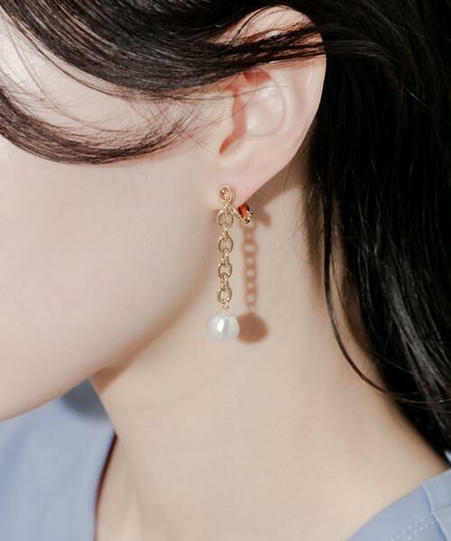 SMELLY / スメリー ピアス・イヤリング | チェーンパールイヤリング | 詳細1