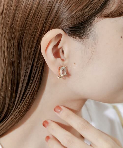 SMELLY / スメリー ピアス・イヤリング | スクエアガラスイヤリング | 詳細2