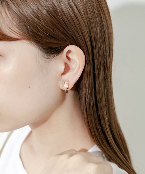 SMELLY / スメリー ピアス・イヤリング | スクエアガラスイヤリング | 詳細5