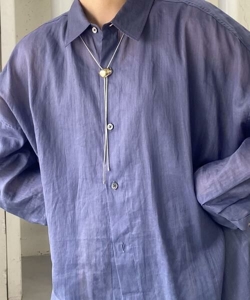 SMELLY / スメリー ネックレス・ペンダント・チョーカー | ニュアンスメタルモチーフループタイネックレス | 詳細6