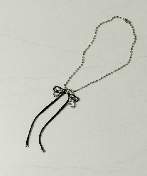 SMELLY / スメリー ネックレス・ペンダント・チョーカー | トップリボンボールチェーンネックレス | 詳細1