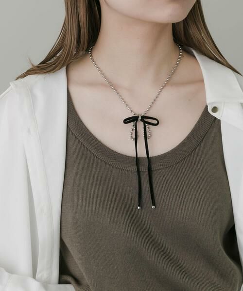 SMELLY / スメリー ネックレス・ペンダント・チョーカー | トップリボンボールチェーンネックレス | 詳細6