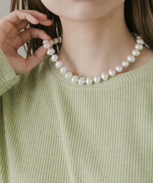 SMELLY / スメリー ネックレス・ペンダント・チョーカー | 『WEB/一部店舗限定』パールボリュームマンテルネックレス | 詳細1