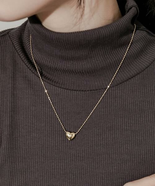 SMELLY / スメリー ネックレス・ペンダント・チョーカー | ボールチェーンハートトップネックレス | 詳細3