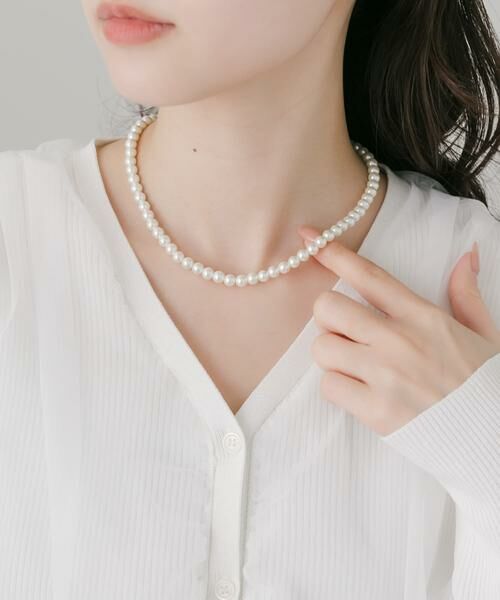 SMELLY / スメリー ネックレス・ペンダント・チョーカー | パールメタルフックネックレス | 詳細3