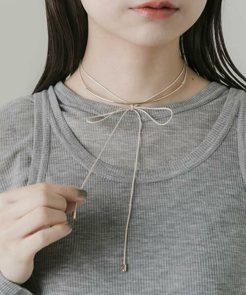 SMELLY / スメリー ネックレス・ペンダント・チョーカー | メタルカーブチョーカーネックレス | 詳細1