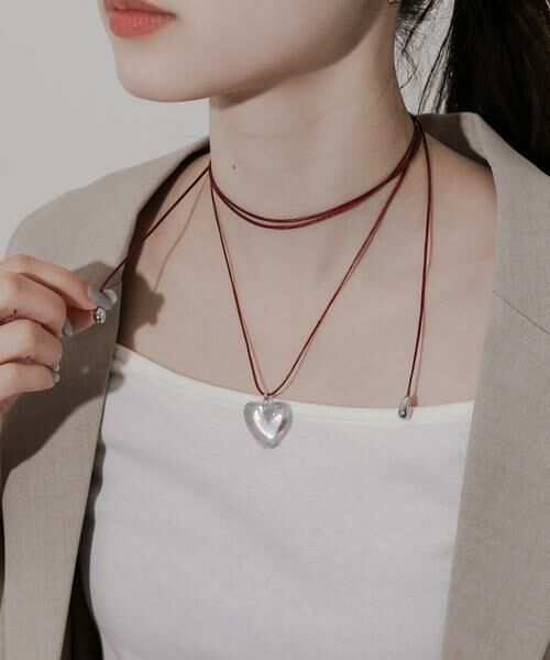 SMELLY / スメリー ネックレス・ペンダント・チョーカー | トップハートカラーコードネックレス（レッド）