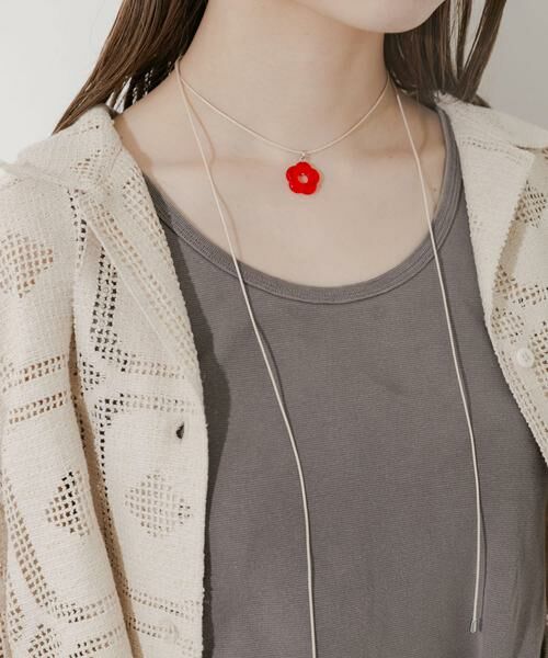 SMELLY / スメリー ネックレス・ペンダント・チョーカー | カラーフラワートップコードネックレス | 詳細2