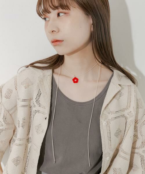 SMELLY / スメリー ネックレス・ペンダント・チョーカー | カラーフラワートップコードネックレス | 詳細4