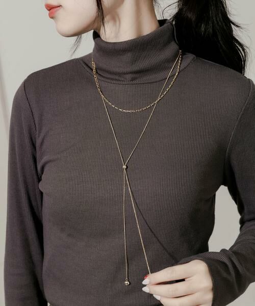 SMELLY / スメリー ネックレス・ペンダント・チョーカー | ボールスライドメタルチェーン2セットネックレス | 詳細1