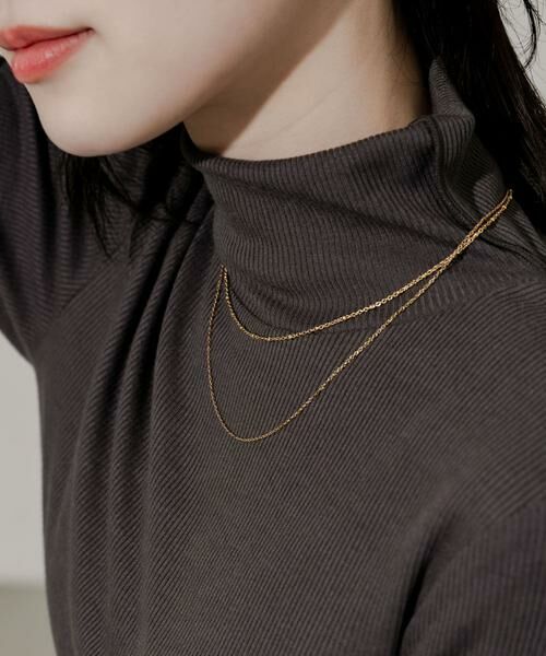 SMELLY / スメリー ネックレス・ペンダント・チョーカー | ステンレスミニボール2レイヤードネックレス | 詳細1