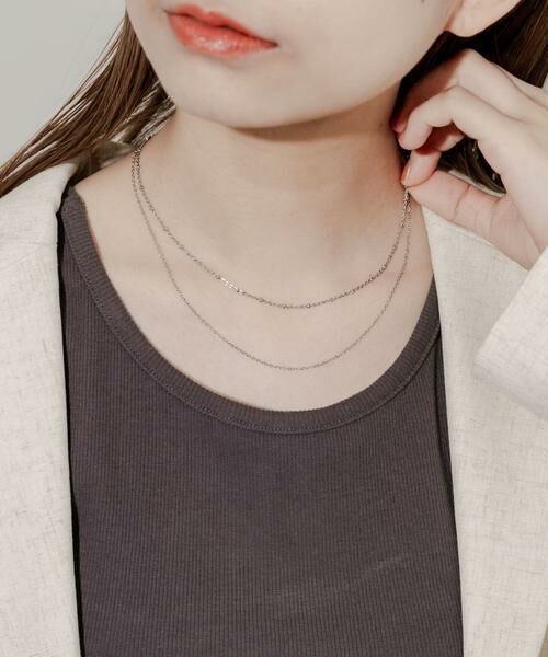 SMELLY / スメリー ネックレス・ペンダント・チョーカー | ステンレスミニボール2レイヤードネックレス | 詳細6