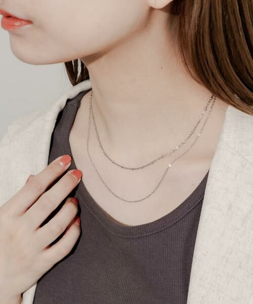 SMELLY / スメリー ネックレス・ペンダント・チョーカー | ステンレスミニボール2レイヤードネックレス | 詳細7