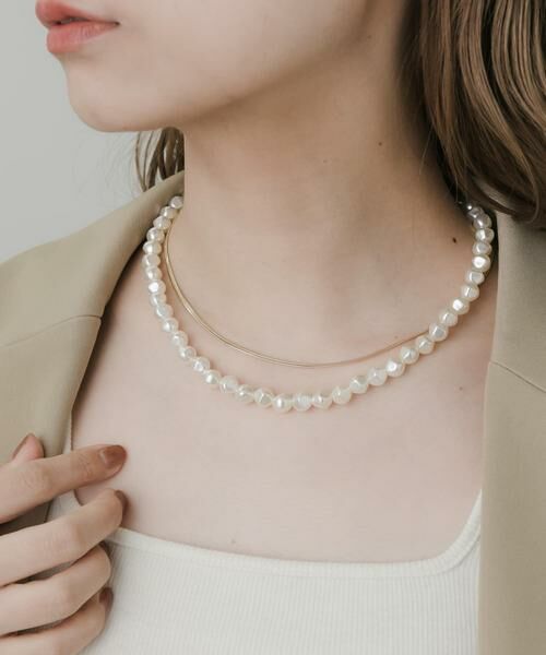 SMELLY / スメリー ネックレス・ペンダント・チョーカー | パールスネークチェーン2セットネックレス | 詳細1