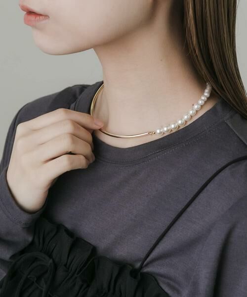 SMELLY / スメリー ネックレス・ペンダント・チョーカー | グラデーションパールネックカフ | 詳細1