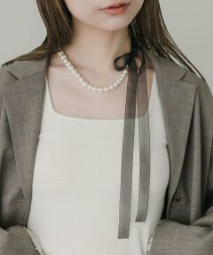 SMELLY / スメリー ネックレス・ペンダント・チョーカー | シアーリボンパールネックレス