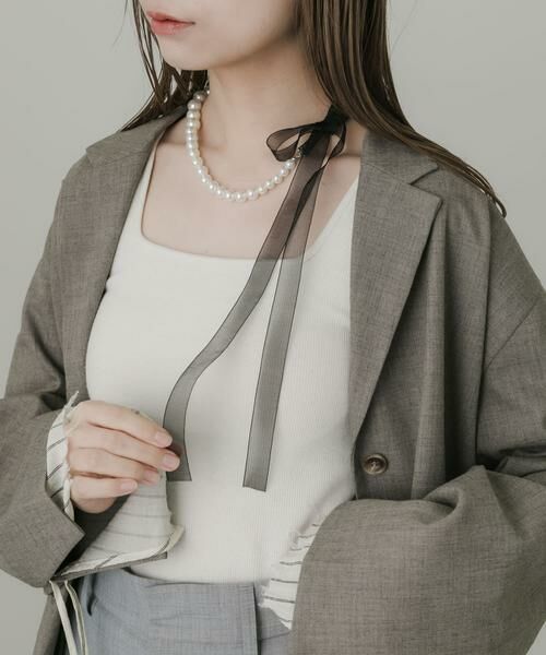 SMELLY / スメリー ネックレス・ペンダント・チョーカー | シアーリボンパールネックレス | 詳細2