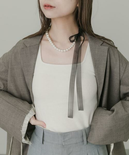 SMELLY / スメリー ネックレス・ペンダント・チョーカー | シアーリボンパールネックレス | 詳細3