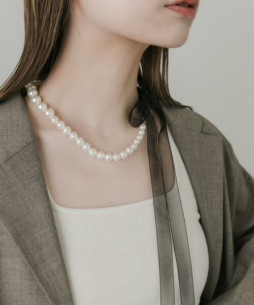 SMELLY / スメリー ネックレス・ペンダント・チョーカー | シアーリボンパールネックレス | 詳細5