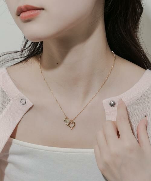 SMELLY / スメリー ネックレス・ペンダント・チョーカー | ダブルハートコインネックレス | 詳細1