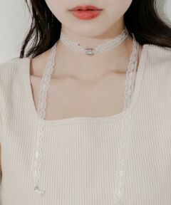 SMELLY / スメリー ネックレス・ペンダント・チョーカー | メタルトップレースチョーカーネックレス