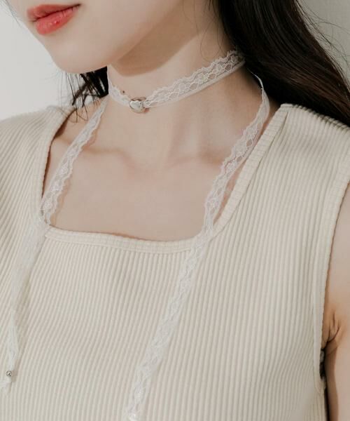 SMELLY / スメリー ネックレス・ペンダント・チョーカー | メタルトップレースチョーカーネックレス | 詳細1
